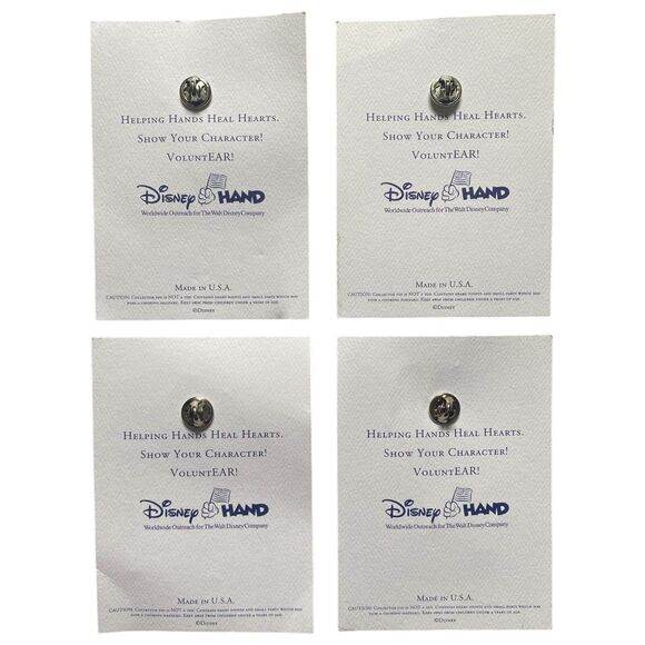 4 Vintage Walt Disney Company Let Freedom Ring Pin 9/11 Remembrance Pins w Cards - Picture 3 of 7